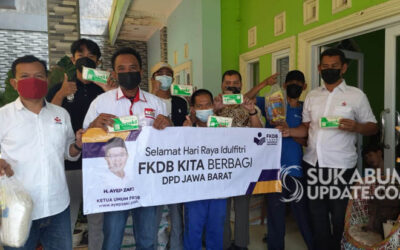 Jelang Idul Fitri, FKDB Salurkan Paket Sembako di Sukabumi
