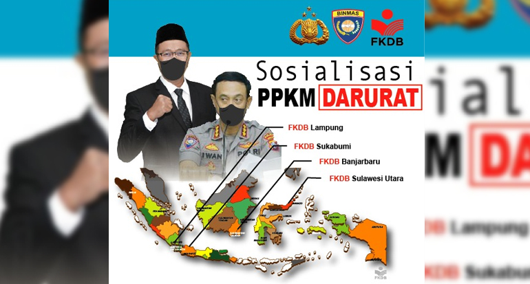 Dukung Opspus Aman Nusa II Polri, FKDB Sosialisasikan PPKM Darurat