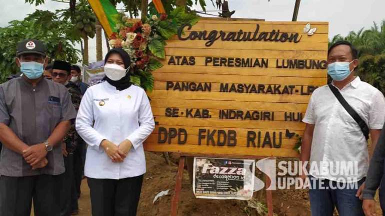 Bupati Inhu Resmikan Lumbung Pangan di Gapoktan Karya Makmur Binaan FKDB