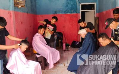 FKDB Gelar Pelatihan dan Uji Kompetensi Cukur Rambut di Bangbayang Sukabumi