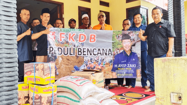 FKDB Peduli Bencana, Ayep Zaki Kirim Bantuan untuk Korban Longsor Pasir Datar